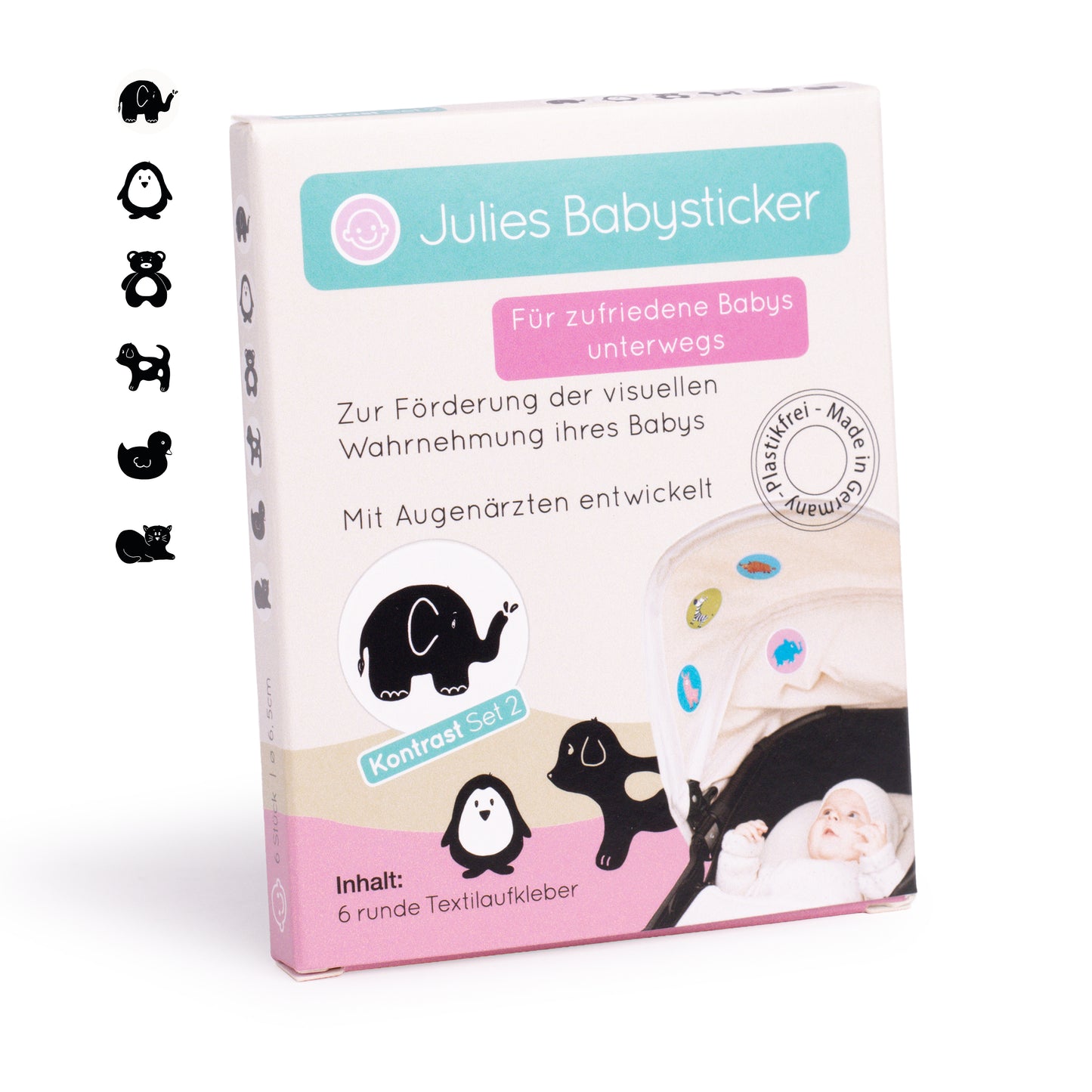 Kontrast Schwarz-Weiß Textilaufkleber Set – Hochwertige Stoffsticker | Schwarz-Weiß Designs | Wiederverwendbare Dekorative Aufkleber