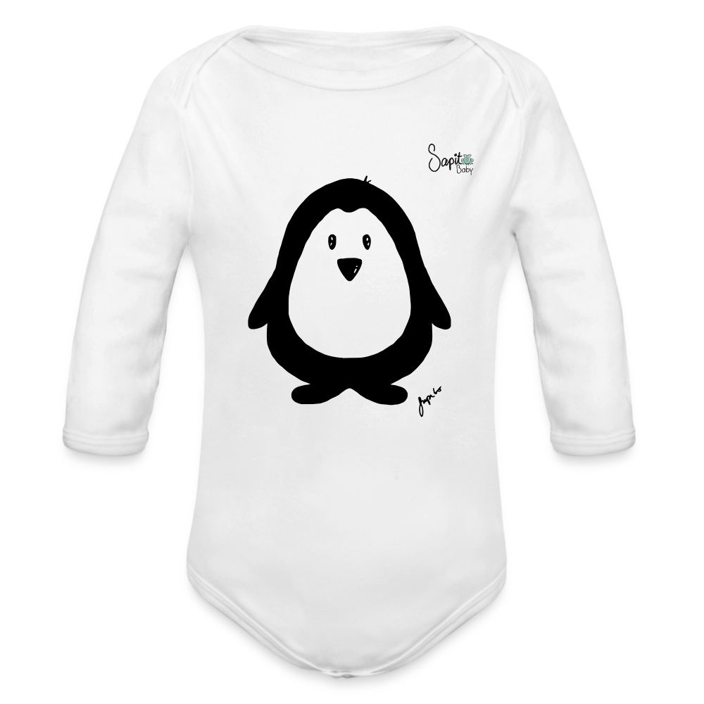 Organic Longsleeve Baby Bodysuit - weiß